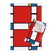 12 inch Mondrian Composition ii in Red, Blue, and Yellow