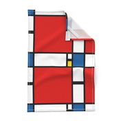 12 inch Mondrian Composition ii in Red, Blue, and Yellow