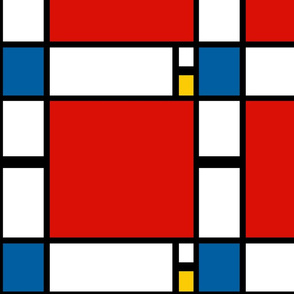 12 inch Mondrian Composition ii in Red, Blue, and Yellow