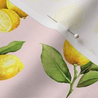 Watercolor Lemons // Cinderella Pink