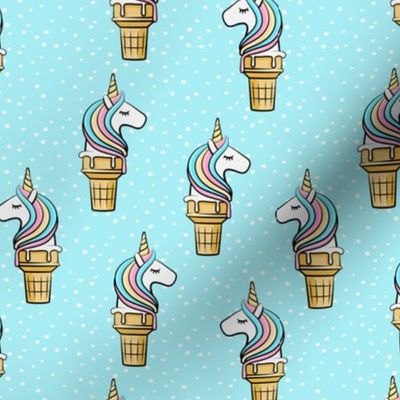 Unicorn Cones - Unicone - blue polka - LAD19