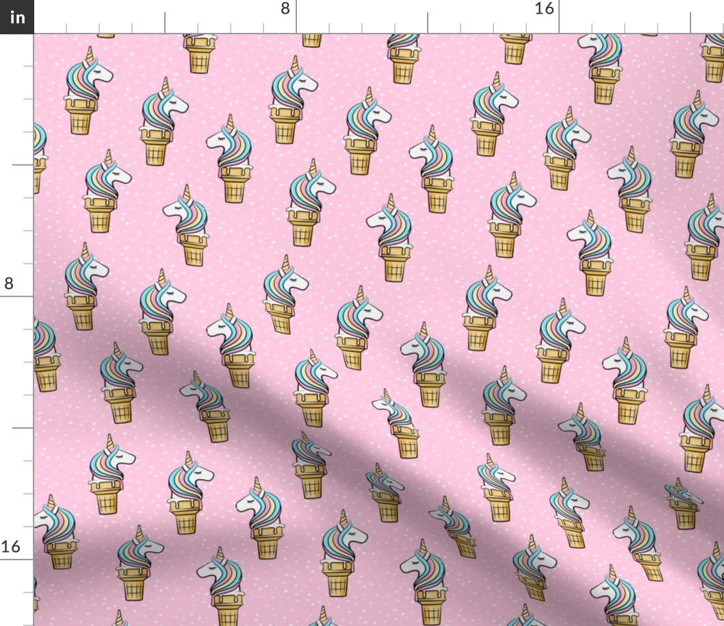 Unicorn Cones - Unicone - pink  polka 2 - LAD19