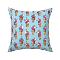 Unicorn Cones - Unicone - pink on blue - LAD19