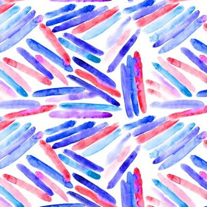 Abstract watercolor pattern in blue and red