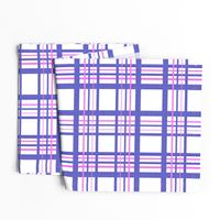 Diagonally Plaid Glory pink,blue