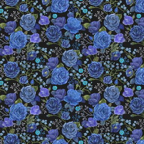 Moody Blue Roses Small