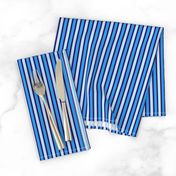 Fun Flare Stripes (#12) - Narrow Dark Mulberry Ribbons with Summer Daze Blue  and Baby Blue - Medium Scale