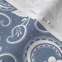 Heartland Rose Paisley: Dusty Blue & Cream