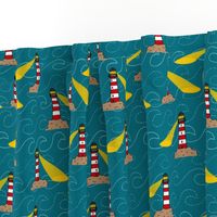 Lighthouses on Teal