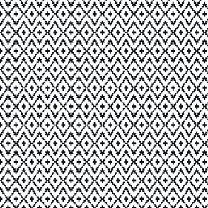 black & white  diamond chevron - quilting size