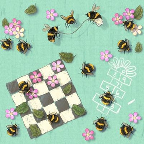 Widdle Bitty Bee Park Games - Mint