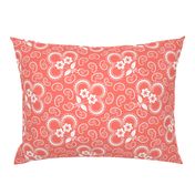 Heartland Rose Paisley: Living Coral & White Floral Paisley