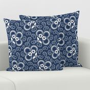 Heartland Rose Paisley: Navy & Cream Floral Paisley