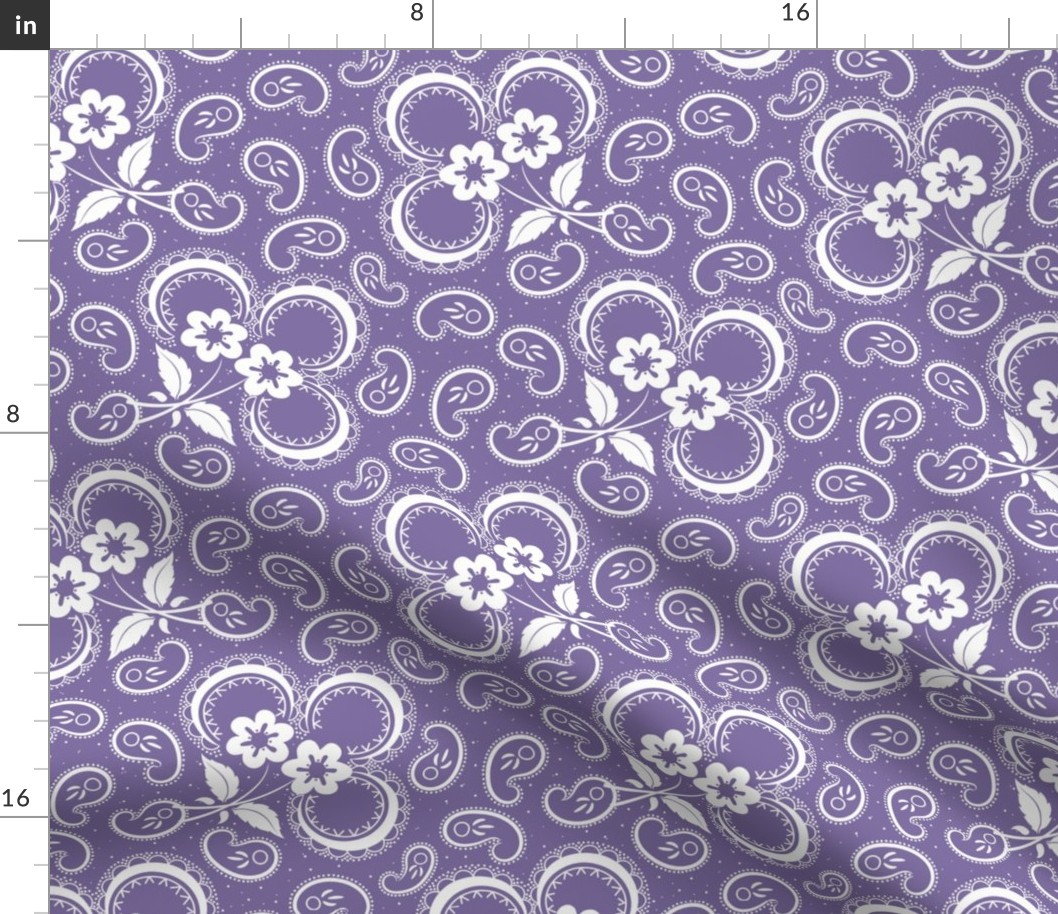 Heartland Rose Paisley: Violet Purple Floral Paisley