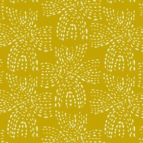 Dot cross - yellow - small quilt scale