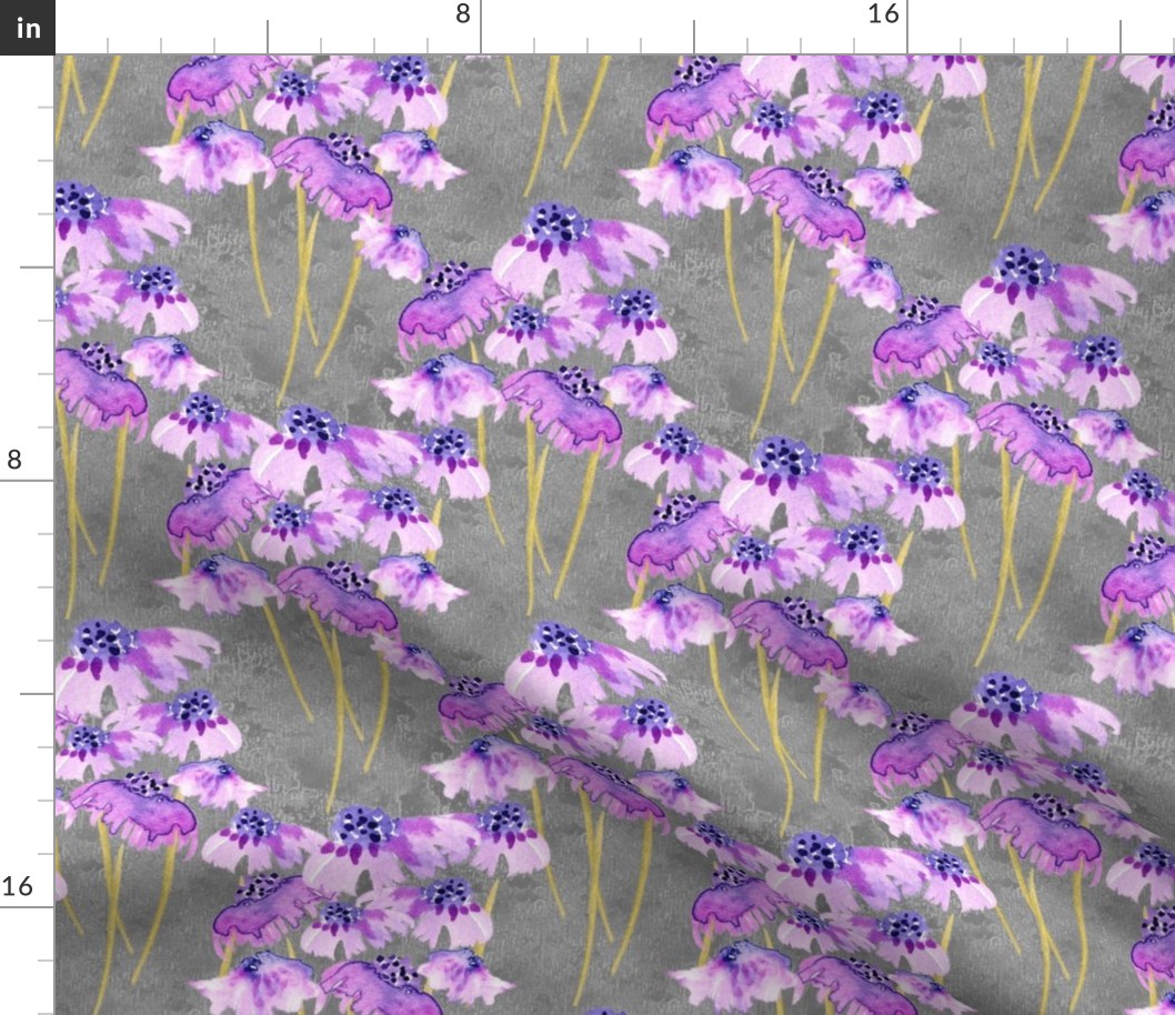 19-04Q Lilac Lavender Purple Gray Floral