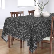 Meander Meander Meander / Large  - soft black with grey lines  