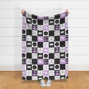 Happy Camper wholecloth w/fall plaid || (purple and black) C19BS