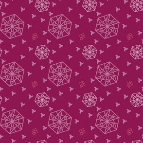 Hexagon and Squares Violet tones