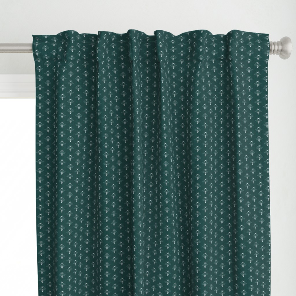 Bees - Green - Linen