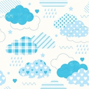 Baby blue rainy clouds