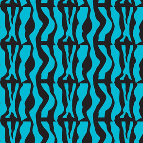 Blue and Black Zebra Pattern