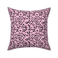 Minimal confetti cat dots on trend abstract animal print texture spots black cool spring summer pink