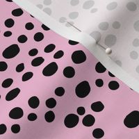 Minimal confetti cat dots on trend abstract animal print texture spots black cool spring summer pink