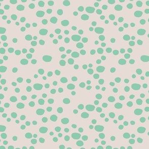Minimal confetti cat dots on trend abstract animal print texture spots spring summer mint