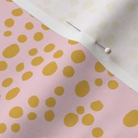 Minimal confetti cat dots on trend abstract animal print texture spots spring summer mustard yellow pink peach