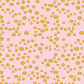 Minimal confetti cat dots on trend abstract animal print texture spots spring summer mustard yellow pink peach