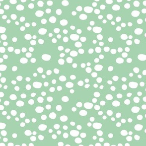Minimal confetti cat dots on trend abstract animal print texture spots pebbles mint