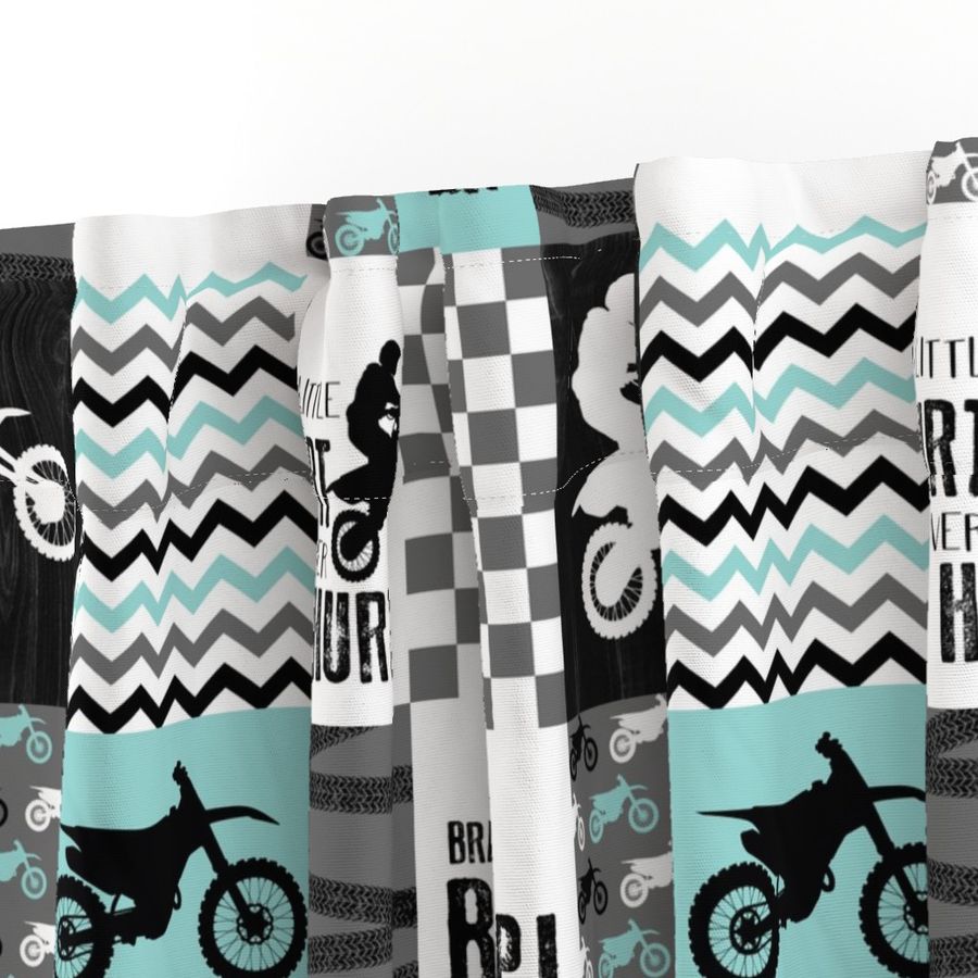 Motocross//A little dirt Never Hurt//Little Man - Wholecloth Cheater Quilt