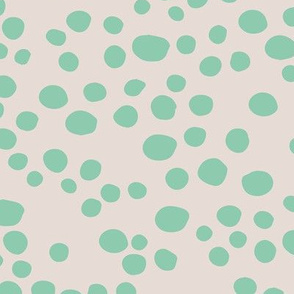 Minimal confetti cat dots on trend abstract animal print texture spots spring summer mint LARGE