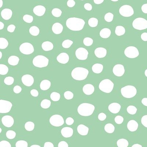 Minimal confetti cat dots on trend abstract animal print texture spots pebbles mint