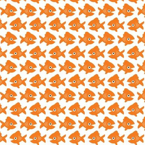 Swimming Goldfish Small - White