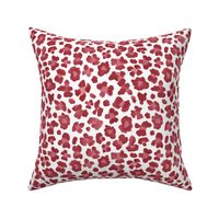 8" Maroon and White Leopard Print