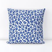 8" Blue on White Leopard Print