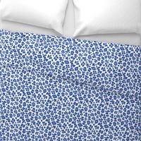 8" Blue on White Leopard Print