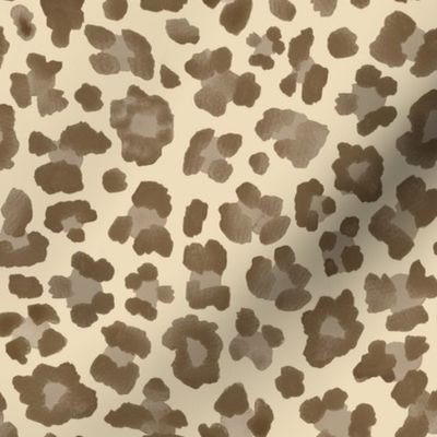 8" Leopard Print Brown on Tan