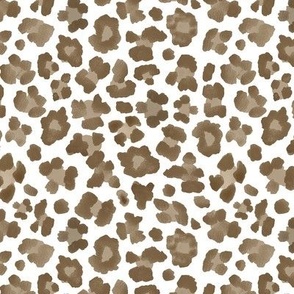 6" Brown and White Leopard Print