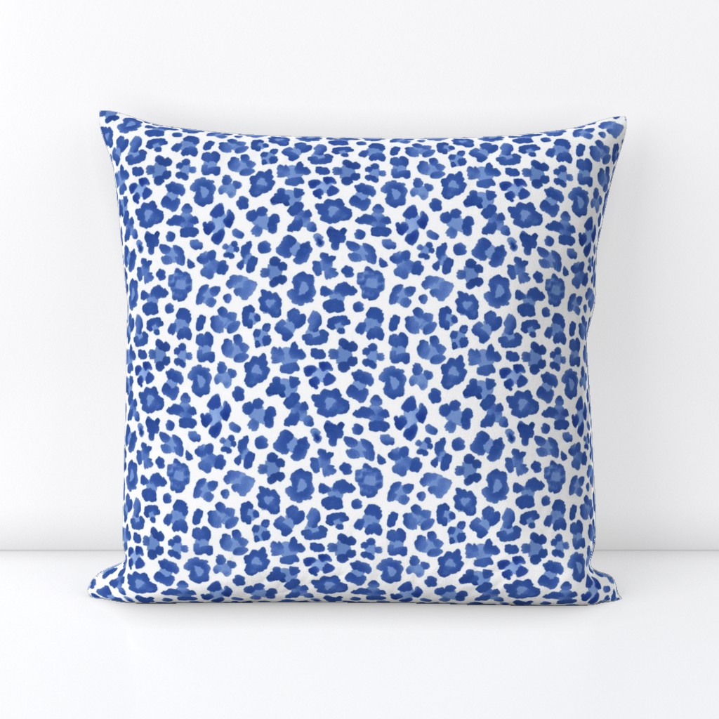 6" Blue Leopard Print