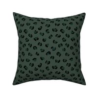 Trendy leopard print animals fur modern Scandinavian style raw brush  abstract copper winter camouflage green