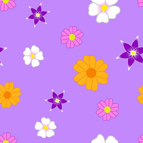 flowers on purple