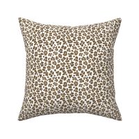 4" Brown and White Leopard Print