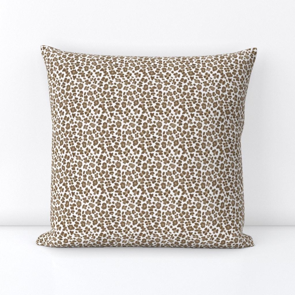 3" Brown and White Leopard Print