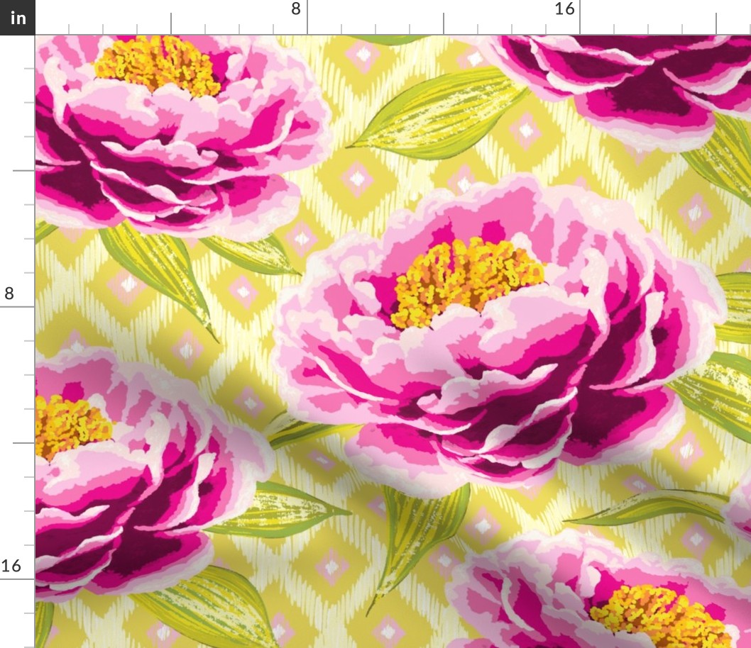 Maximalist peony/pink and yellow/jumbo scale