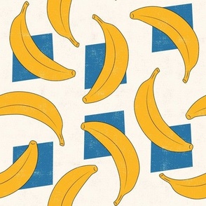 Banana pattern - yellow and blue