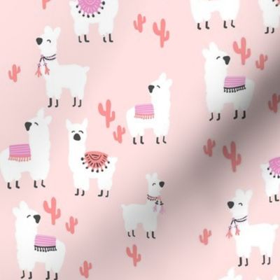 Boho Llama Pink Cactus