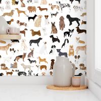 LARGE - dogs -  dog fabric lots of breeds cute dogs best dog fabric best dogs cute dog breed design dog owners will love this cute dog fabric